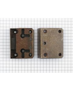 Opdekslot + flap ijzer geroest 20 mm