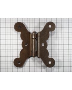 Scharnier ijzer geroest met knik, links
