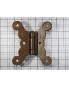 Scharnier ijzer geroest met knik, rechts