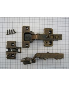 Keukenscharnier, softclose, messing ant.