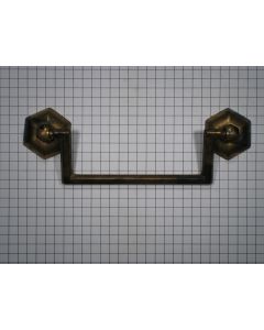 Ladetrekker messing antiek h.o.h. 96 mm