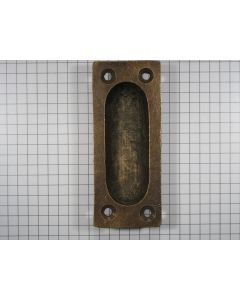 Schuifdeurgreep messing antiek mass. 88x