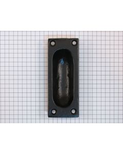 Schuifdeurgreep ijzer zwart 91x36x14mm