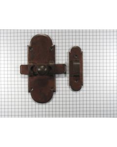 Schuif + vanger ijzer geroest 40 x 100mm