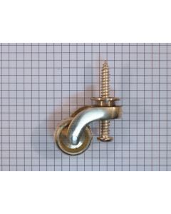 Wiel met schroef messing 25 mm