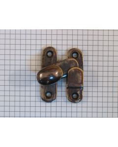 Venstersluiter ovale knop 25 mm messing