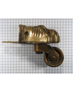 Wiel met klauwpoot, messing antiek