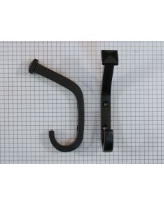 Kapstokhaak, ijzer zwart ('spijker')