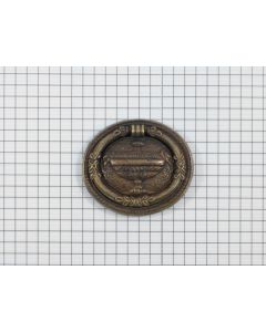 Ringgreep ovaal 50x44 mm messing antiek