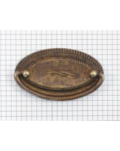 Beugelgreep ovaal 88x53mm messing antiek