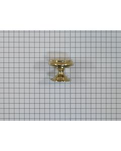 Knop geelmessing 25 mm op voet