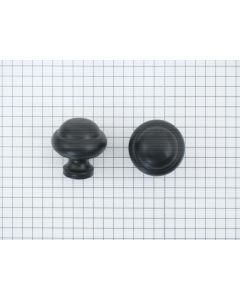 Knop ijzer zwart, 27 mm