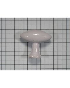 Knop ovaal, wit, 35 x 14 mm