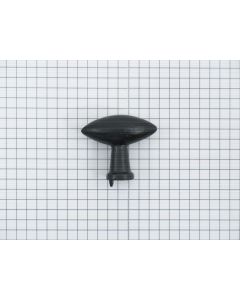 Knop ovaal, zwart, 35 x 14 mm