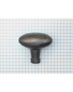 Knop ovaal oud grijs 51 x 32 mm