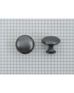 Zamac knop rond 30 mm, ijzerkleur