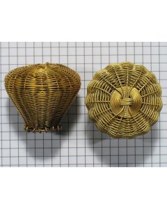 Knop fijn, messing, gevl. 44