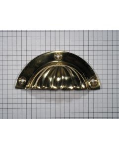 Komgreep schelp messing
