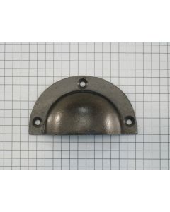 Komgreep ijzer blank gelakt 65 mm