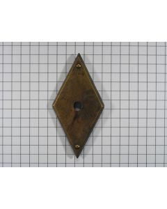 Achterplaat ruit zamac messing antiek 57