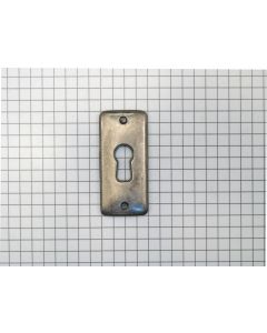 Sleutelplaat V 46x21mm zamac ijzerkleur