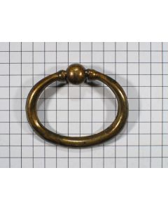 Ringgreep 43x34 mm zamac messing antiek