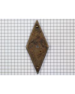 Achterplaat ruit zamac messing antiek 82