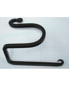 Toiletrolhouder, ijzer zwart,160mm