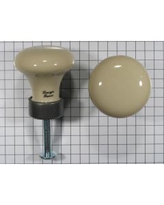 Porseleinen knop ivoor 30 mm/ijzerkleuri