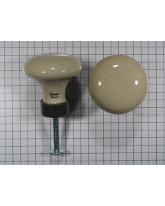 Porseleinen knop ivoor 35 mm/ijzerkleuri