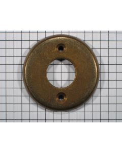 Rozet rond messing antiek, gat 18 mm