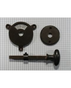 WC-deursluiting,ijzer geroest/ovale knop