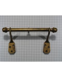 Stang + 2 wandbev. messing ant. 146x40mm