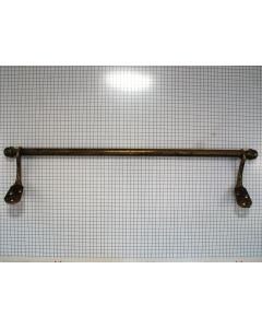 Stang + 2 wandbev. messing ant. 346x40mm