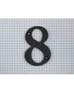 Cijfer 8, zwart, 8 cm