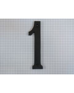 Cijfer 1, extra groot, zwart (14 cm)