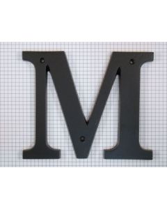 Letter M, extra groot, zwart (14 cm)