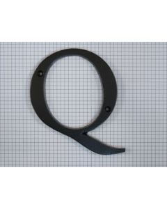 Letter Q, extra groot, zwart (14 cm)