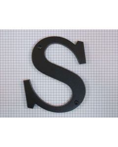 Letter S, extra groot, zwart (14 cm)