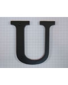 Letter U, extra groot, zwart (14 cm)