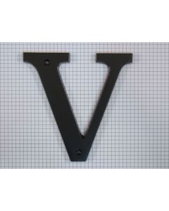 Letter V, extra groot, zwart (14 cm)
