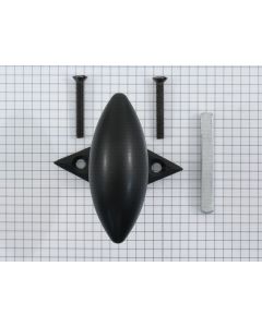 Vensterkruk ovaal 75 x 30 mm zwart