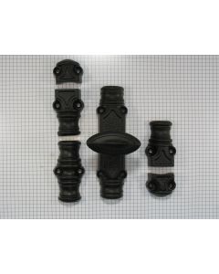 Raamspanj.sl. zwart +2 stang (110/130)