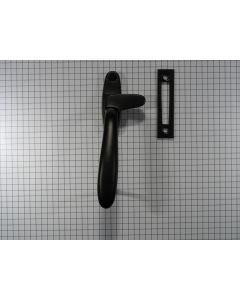 Raamkruk recht, links, zwart