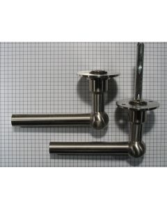 Set L-krukken RVS, rozet 52 mm