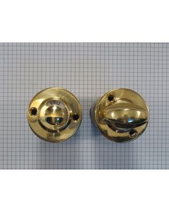 Toiletgarn. vrij/bezet met ronde roz mes