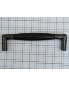 Meubelgreep messing antiek+ ebben 128 mm