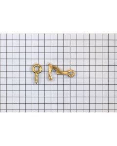 Haakje 20 mm + oogje 4mm ijzer vermess