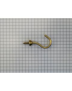 Schroefhaak rond messing, 2,5 x 33 mm