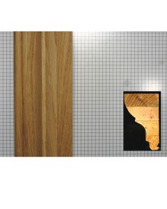 Koplijst 48x76 mm eiken ca. 2.10mt